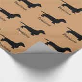 teckel op maat gemaakt pakpapier (Hoek)