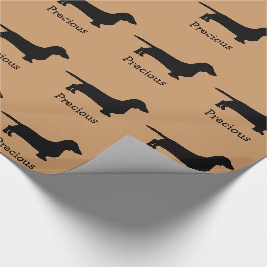 teckel op maat gemaakt pakpapier (Hoek)