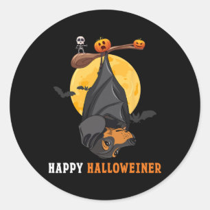 Teckel pompoen Halloween voor vrouwen en T Sausag Ronde Sticker