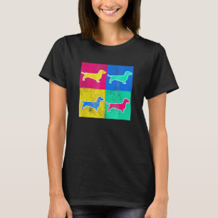Teckel Pop Art Cool Dog Art T-shirt