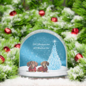 Teckel Puppies Kerst Sneeuwbol (Kerstmis)