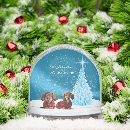 Teckel Puppies Kerst Sneeuwbol (Kerstmis)