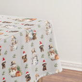 Teckel Puppies: Santa Hats, Holly en Snowmen Tafelkleed (Voorbeeld)