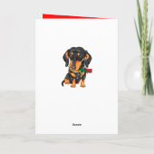 Teckel Puppy Cartoon Schattigee Verjaardag Hond Kaart (Achterkant)