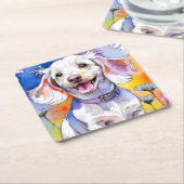 Teckel Puppy Hondenpapier Onderzetter (Schuin)