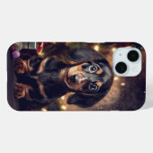 Teckel Puppy Kerst Hoesje-Mate iPhone Case (Achterkant (horizontaal))