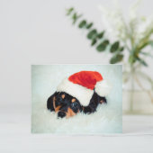 Teckel Puppy Kerstmis Feestdagenkaart (Staand voorkant)