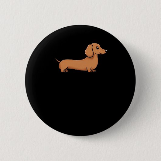 Teckel Puppy Sticker Ronde Button 5,7 Cm (Voorkant)