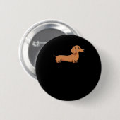 Teckel Puppy Sticker Ronde Button 5,7 Cm (Voorkant /achterkant)