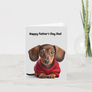 Teckel Puppy Vaderdag Kaart