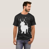 Teckel rendier kerst Hondenras T-shirt (Voorkant volledig)