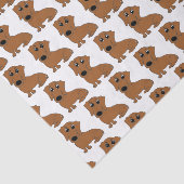 teckel rode cartoon tissuepapier (Detail)