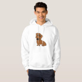 teckel rode cartoon unisex hoodie (Voorkant volledig)