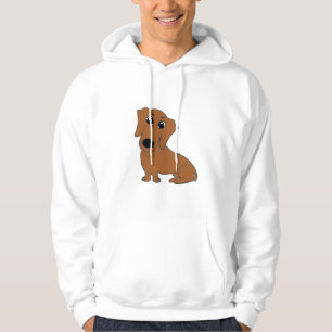 teckel rode cartoon unisex hoodie