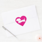 Teckel Roze Liefde Hart Sticker Envelope Seal (Envelop)