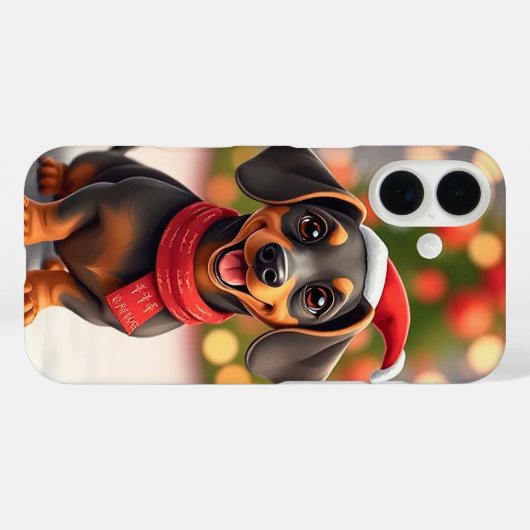 teckel santa dog Case-Mate iPhone case (Achterkant (horizontaal))