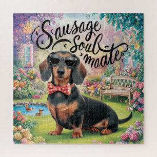 Teckel Sausage Soulmate Legpuzzel