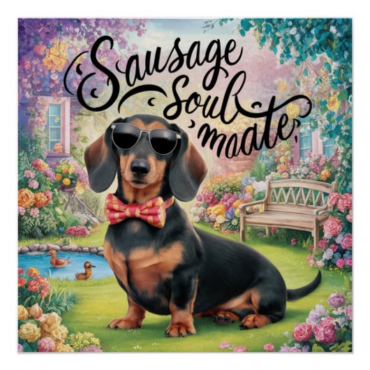 Teckel Sausage Soulmate Perfect Poster (Voorkant)