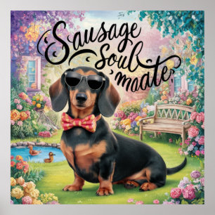 Teckel Sausage Soulmate Poster