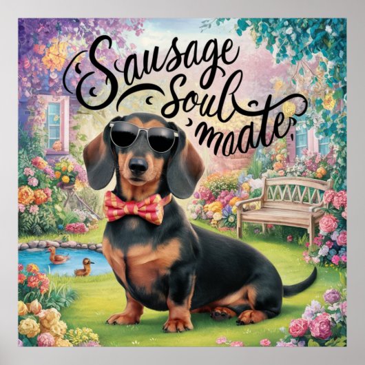 Teckel Sausage Soulmate Poster (Voorkant)