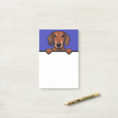 Teckel Schattige Grappig Wiener Hondenliefhebber G Post-it® Notes (Op bureau)