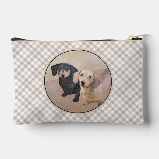 Teckel Schilderen Smooth Black & Tan Red Dog Art Etui (Achterkant)