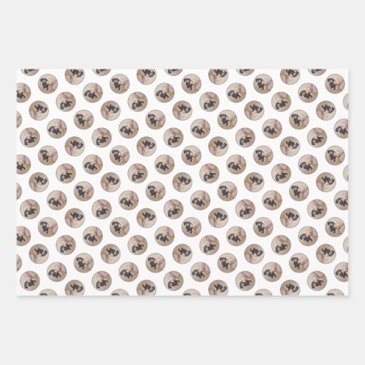 Teckel Schilderen Smooth Black & Tan Red Dog Art Inpakpapier Vel (Voorkant 2)