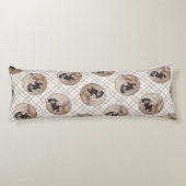 Teckel Schilderen Smooth Black & Tan Red Dog Art Lichaamskussen (Achterkant)