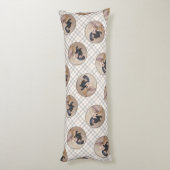 Teckel Schilderen Smooth Black & Tan Red Dog Art Lichaamskussen (Achterkant (Verticaal))