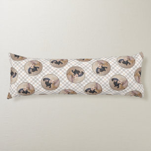 Teckel Schilderen Smooth Black & Tan Red Dog Art Lichaamskussen