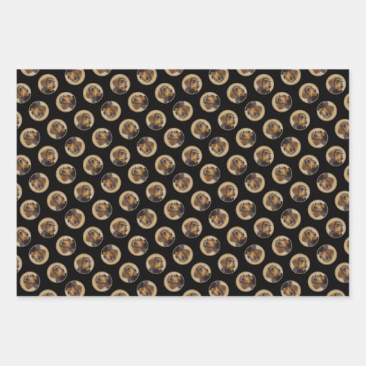 Teckel Schilderen Wire-haired Black & Tan Dog Art Inpakpapier Vel (Voorkant 3)