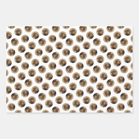 Teckel Schilderen Wire-haired Black & Tan Dog Art Inpakpapier Vel (Voorkant 2)