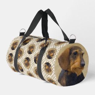 Teckel Schilderen Wire-haired Black & Tan Dog Art Plunjezak