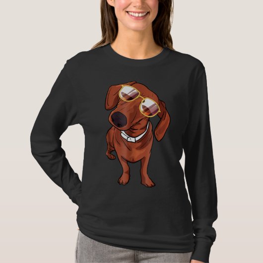 Teckel Shirt Grappig Cadeau Voor Schattigee Honden (Voorkant)