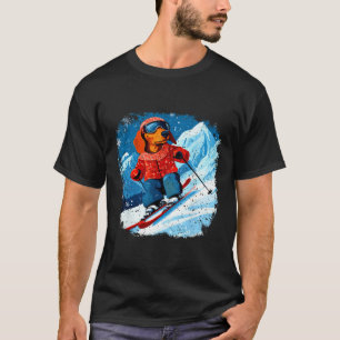 Teckel ski t-shirt