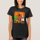 Teckel Trick or treat Monster Dracula T-shirt (Voorkant)