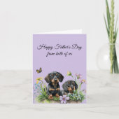 Teckel Vaderdag Kaart van ons beiden (Voorkant)