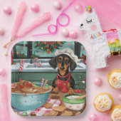 Teckel Vakantie Bakken: Feestelijke Kerst Papieren Bordje (Feest)