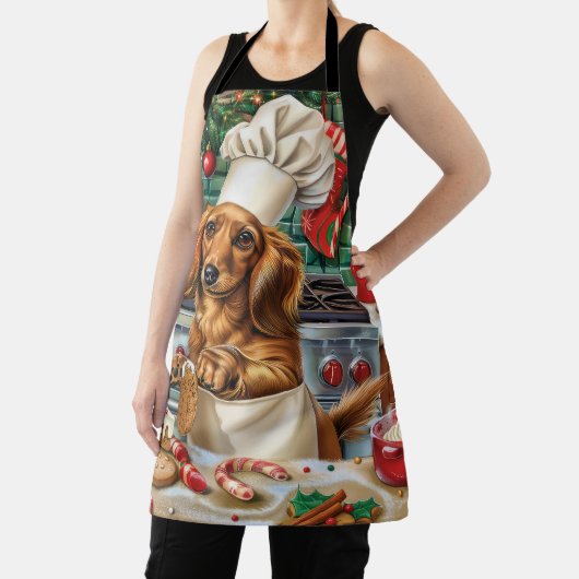 Teckel Vakantie Bakken: Feestelijke Kerst Schort (Insitu)