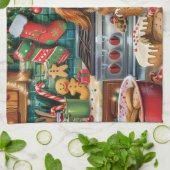 Teckel Vakantie Bakken: Feestelijke Kerst Theedoek (Gevouwen)