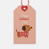 Teckel Valentijnsdag Gift Label Cadeaulabel (Voorkant)
