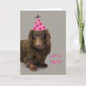 Teckel Verjaardag Kaart door Focus for a Cause (Voorkant)