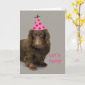 Teckel Verjaardag Kaart door Focus for a Cause (Gele Bloem)