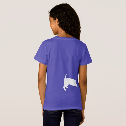 Teckel Verjaardag met Cupcake Long Split T-shirt (Achterkant volledig)