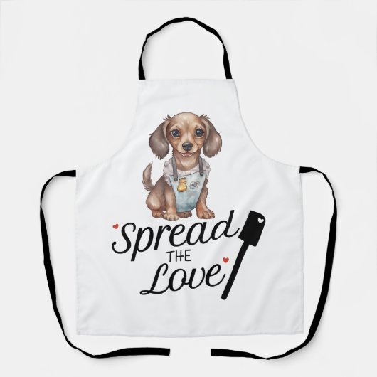 Teckel verspreidt de liefde schort (Voorkant)