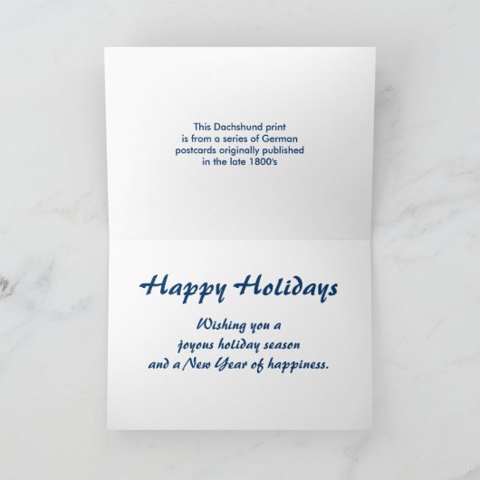 Teckel Vintage Kerst Kaart (Binnen)