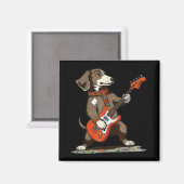 Teckel Weenie Spelen Gitaar Funny Dog Magneet (Voorkant / Achterkant)