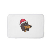 Teckel Weiner Hond Kerstman Badmat (Voorkant)