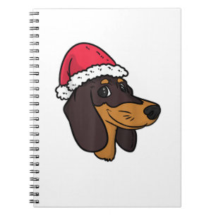 Teckel Weiner Hond Kerstman Notitieboek