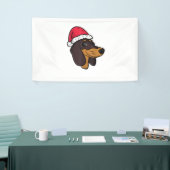 Teckel Weiner Hond Kerstman Spandoek (Beurs)